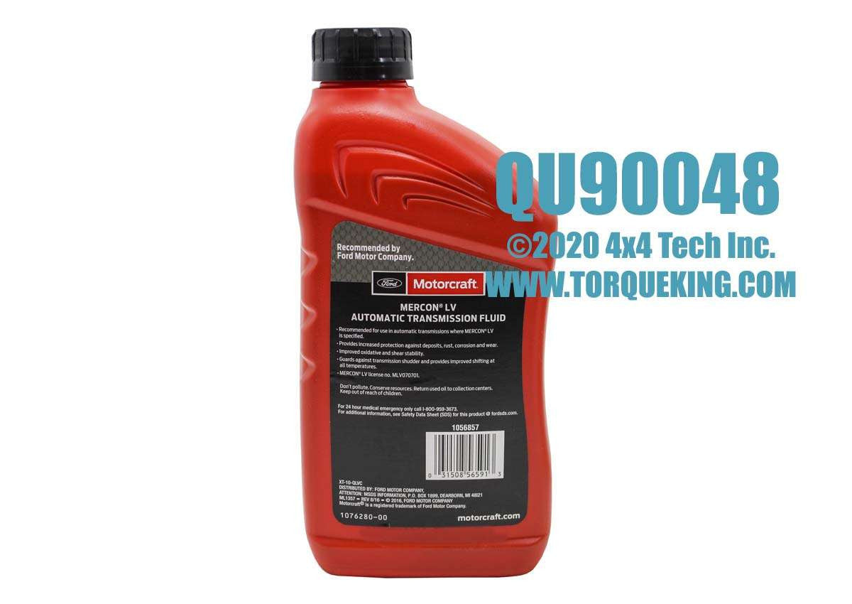 XT-10-QLVC QU90048 MERCON LV ATF and Transfer Case Fluid - 1 Quart Bottle Torque King 4x4