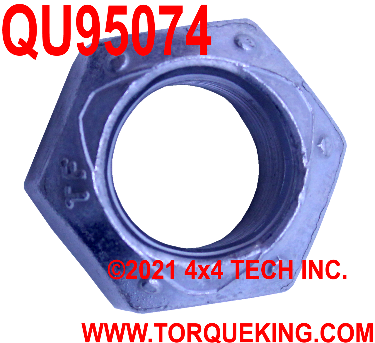 QU95074 1/2" Fine Thread Class C Hardened Hi-Profile All-Metal Locknut Torque King 4x4