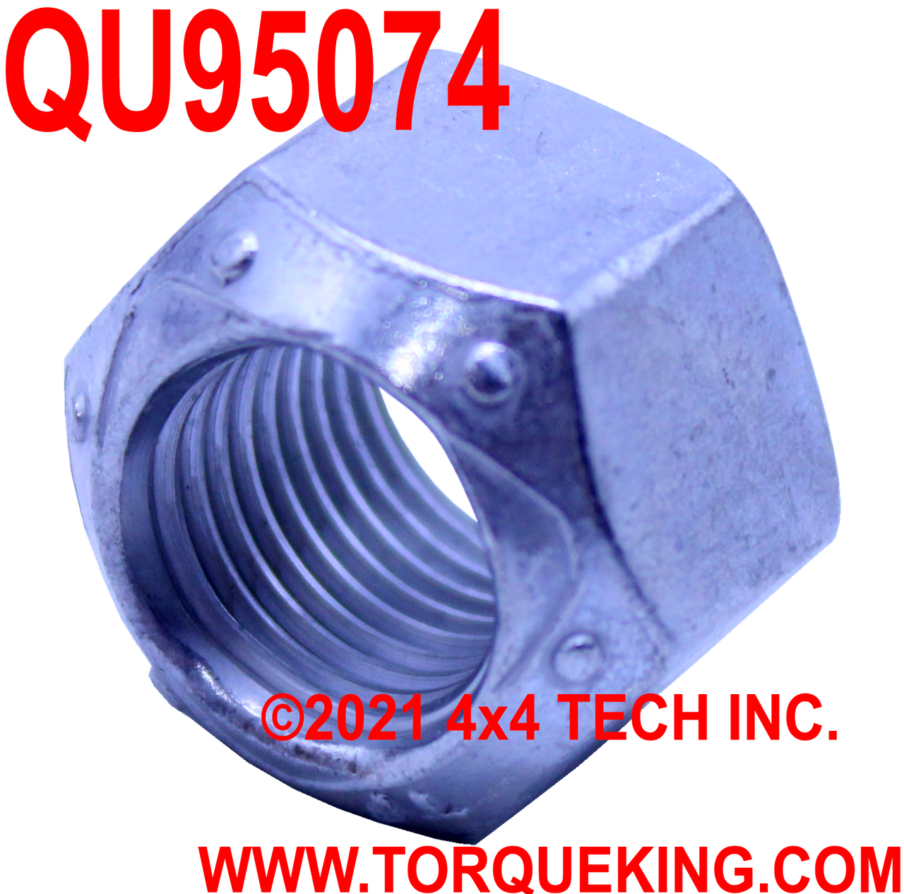 QU95074 1/2" Fine Thread Class C Hardened Hi-Profile All-Metal Locknut Torque King 4x4
