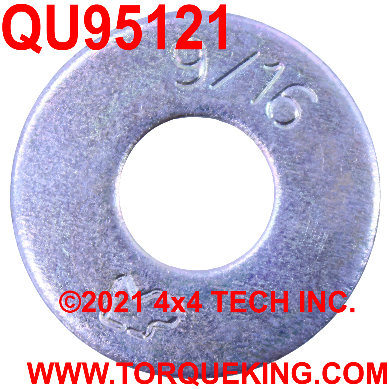 QU95121 9/16" USS FLAT WASHER Torque King 4x4