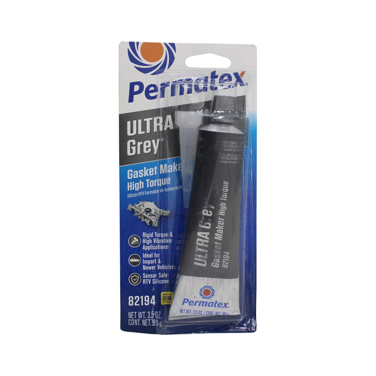 S82194 3.5oz Ultra Gray RTV Silicone Gasket Sealant