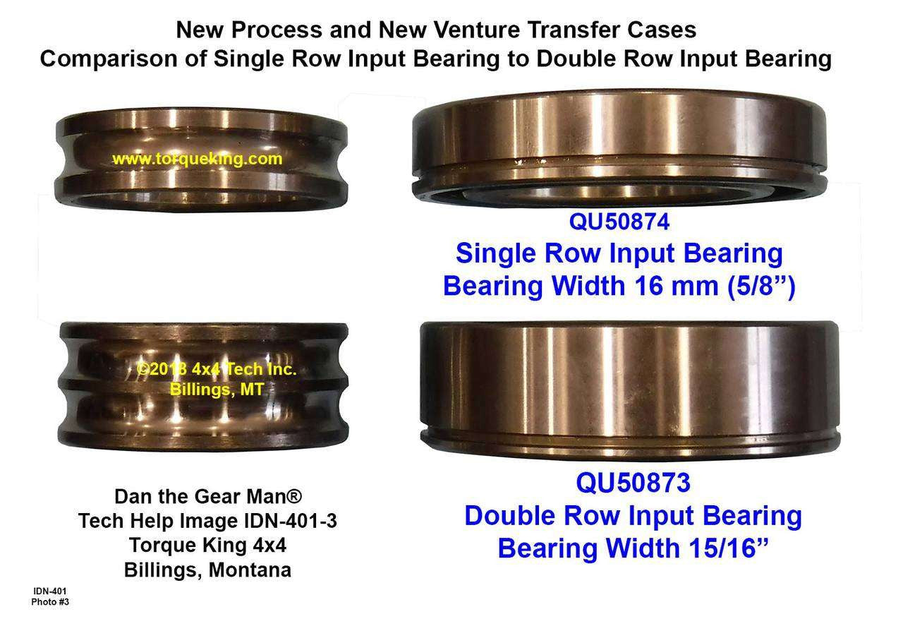 IDN-401 NP231, NP233, NP241, NP242 Input Bearing Width Tech Help Torque King 4x4