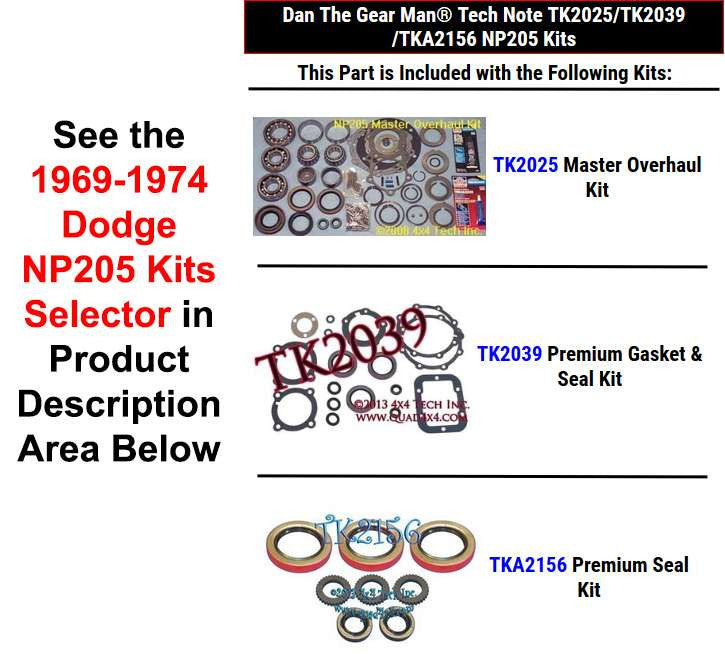 TK2025 TK2039 TKA2156 NP205 Kits Selector Torque King 4x4