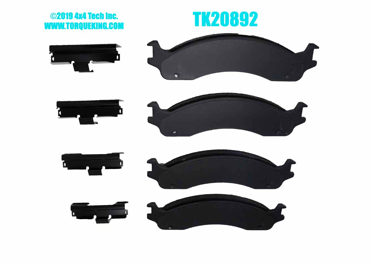 TK20892 Premium Front Disc Brake Pads for 1995-1997 Ford F250, F350 Torque King 4x4