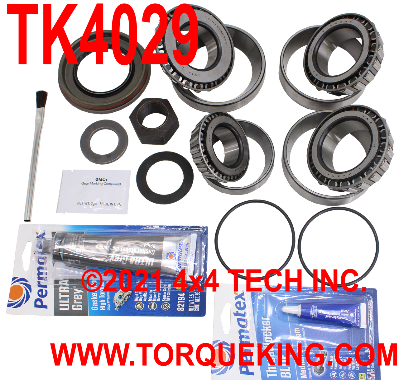 TK4029 Rear Dana 80 Diff Bearing and Seal Kit for 2001-2010 F350, F450 DRW Torque King 4x4