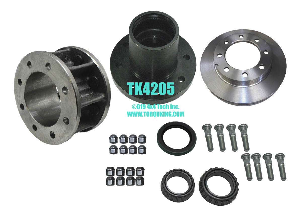 TK4205 DRW Front Hub and Rotor Kit for 1975-1993 Dodge Dana 60/61 Torque King 4x4