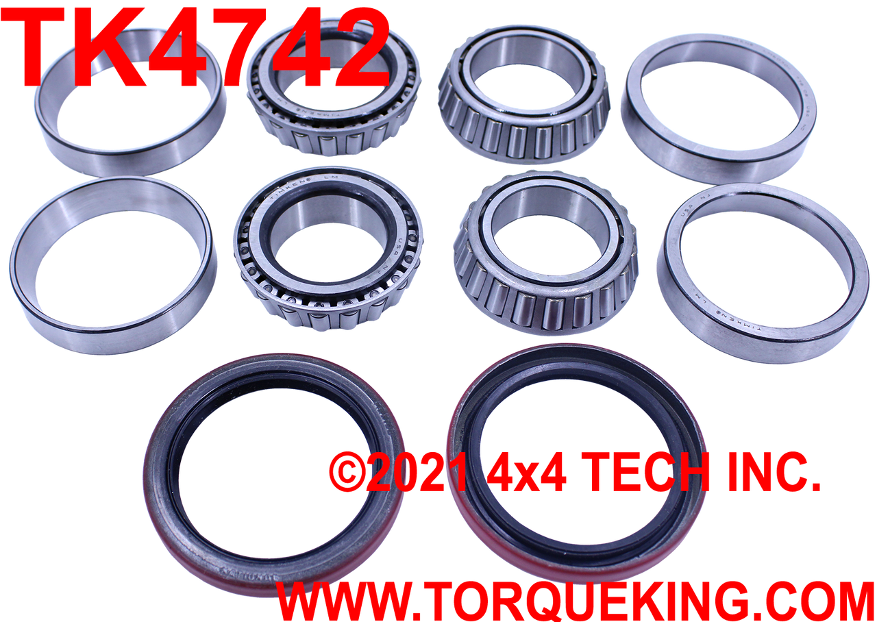 TK4742 Wheel Bearing & Seal Kit for 1971-1977.5 1/2 tons Torque King 4x4