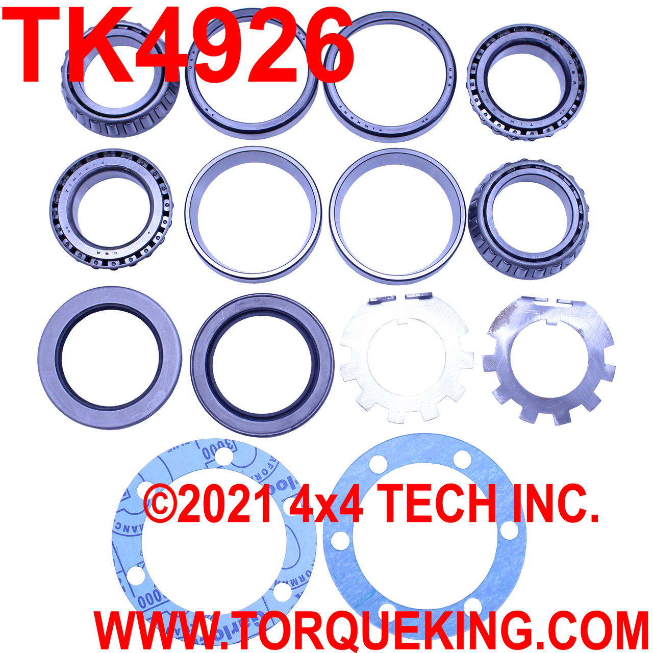 TK4926 Torque KingÂ® Front Wheel Bearing and Seal Kit Late Torque King 4x4