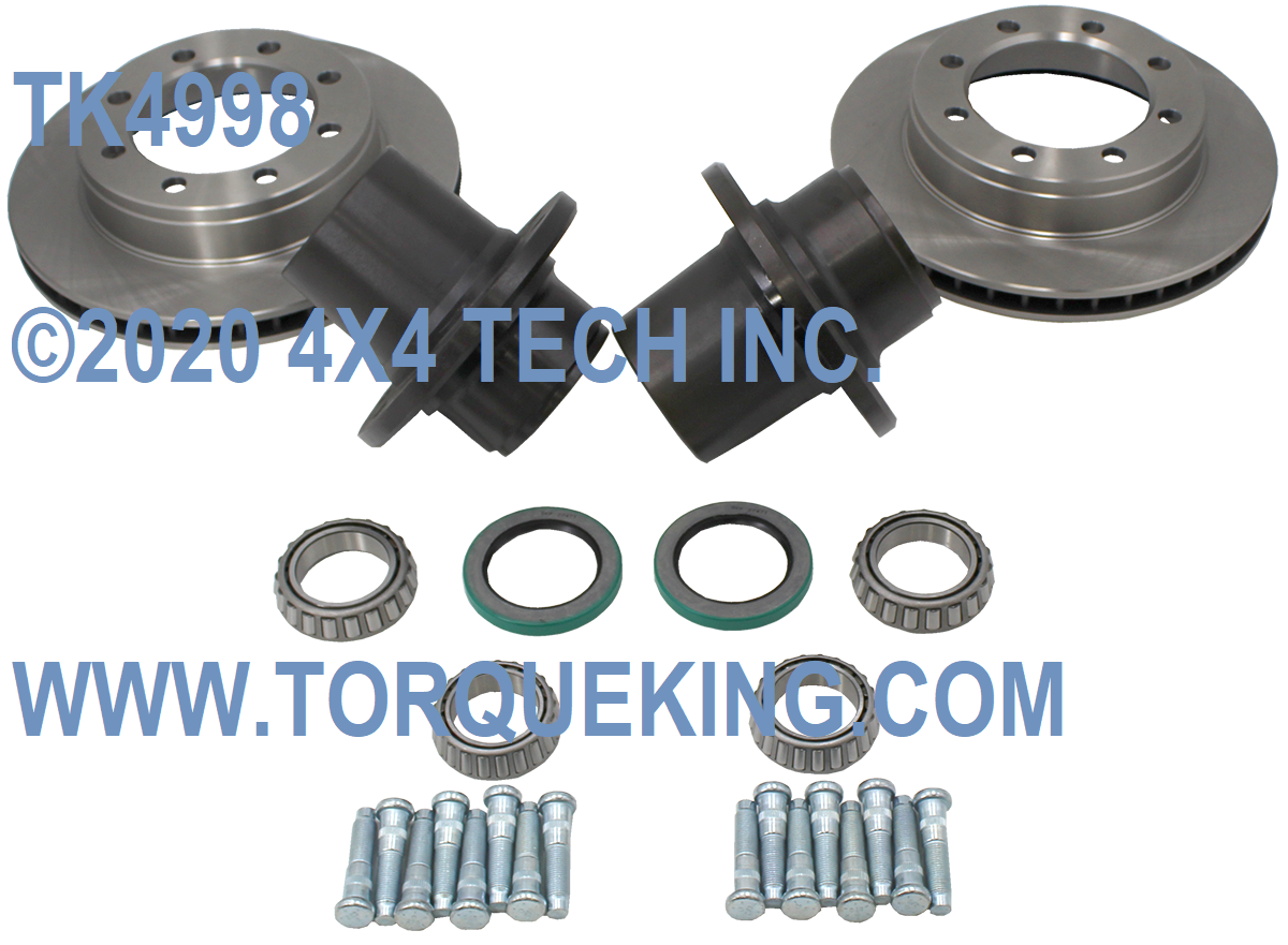 TK4998 DRW to SRW Hub Conversion Kit for 1995-1997 Ford F350 4x4 Torque King 4x4