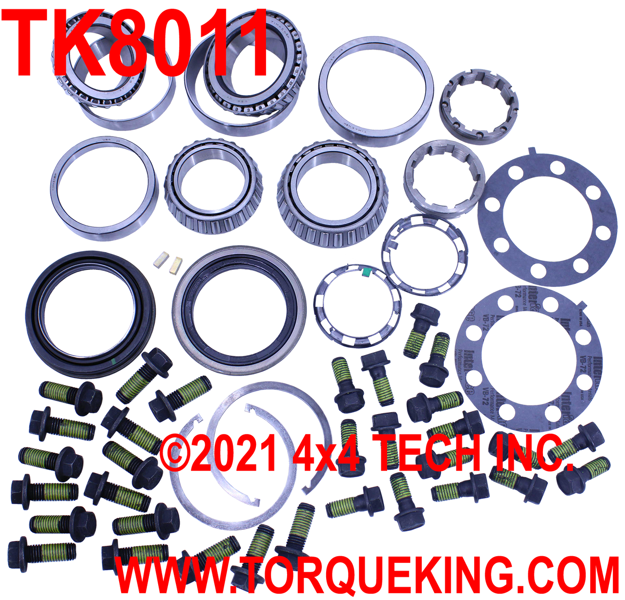 TK8011 Master Rear Wheel Bearing Parts Kit for 2011-2019 11.5 DRW Torque King 4x4