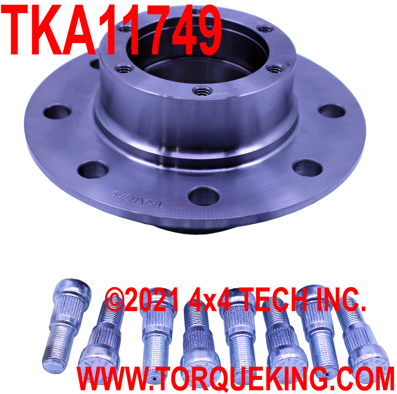 TKA11749 New Front Wheel Hub Assembly for 1969-1974 Dodge W200 4x4s Torque King 4x4