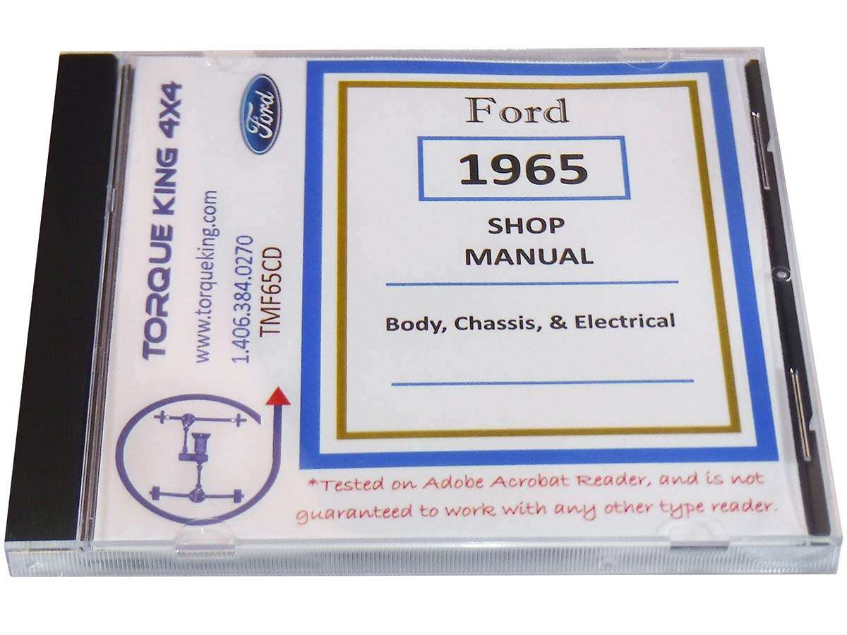 TMF65USB 1965 Ford Factory Shop Manual on USB for Truck Torque King 4x4