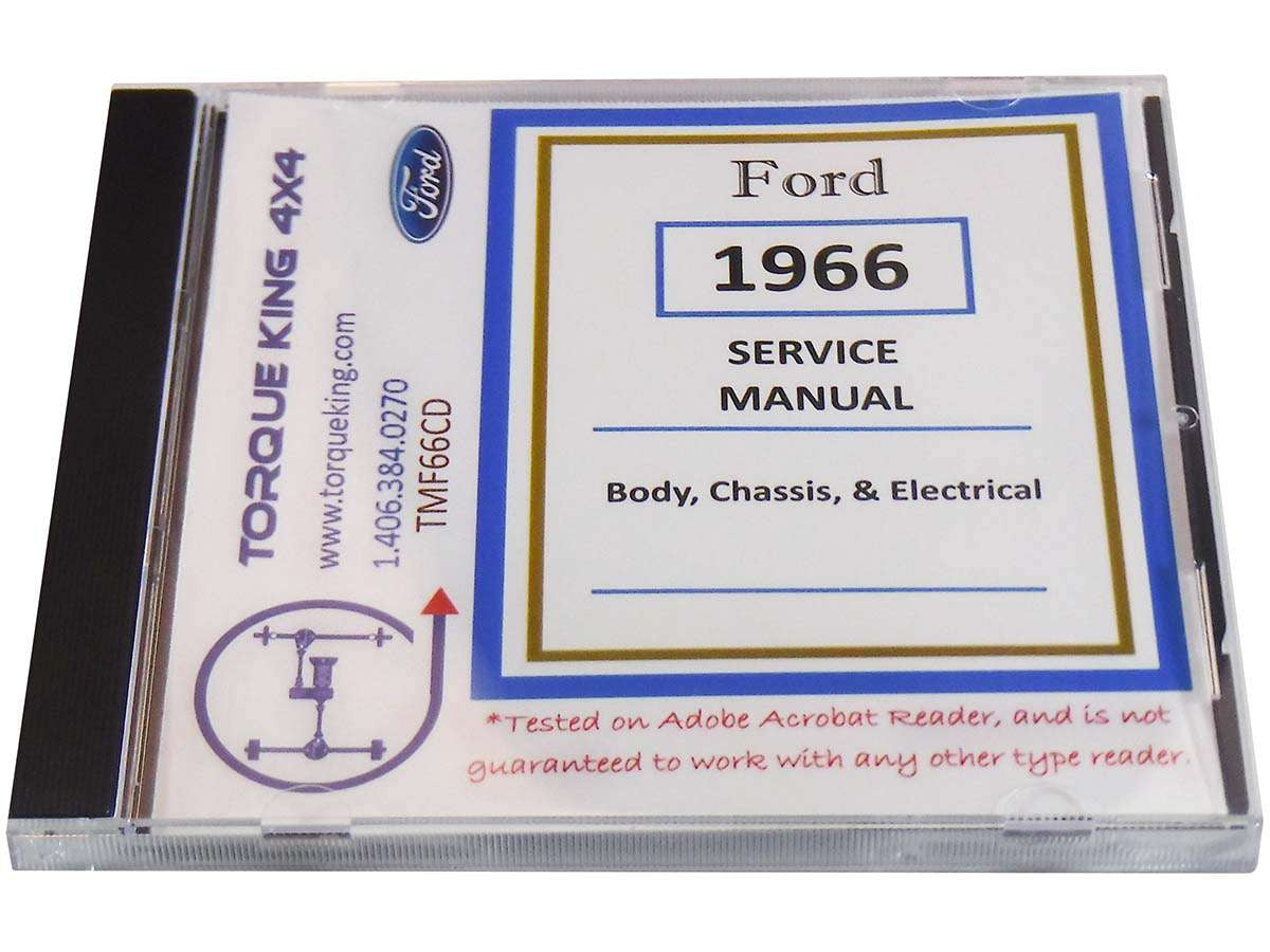 TMF66CD 1966 Ford Factory Shop Manual on CD for Truck Torque King 4x4