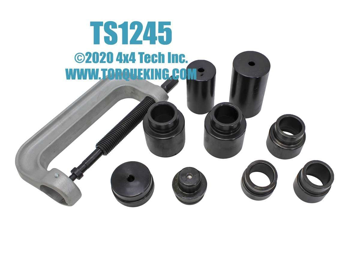 TS1245 10-Piece Ball Joint Press/Adapter Set (2005-Current Ford F450/F550, 2005-2009 Chevy Kodiak, and GMC Top Kick C4500/C5500) Torque King 4x4