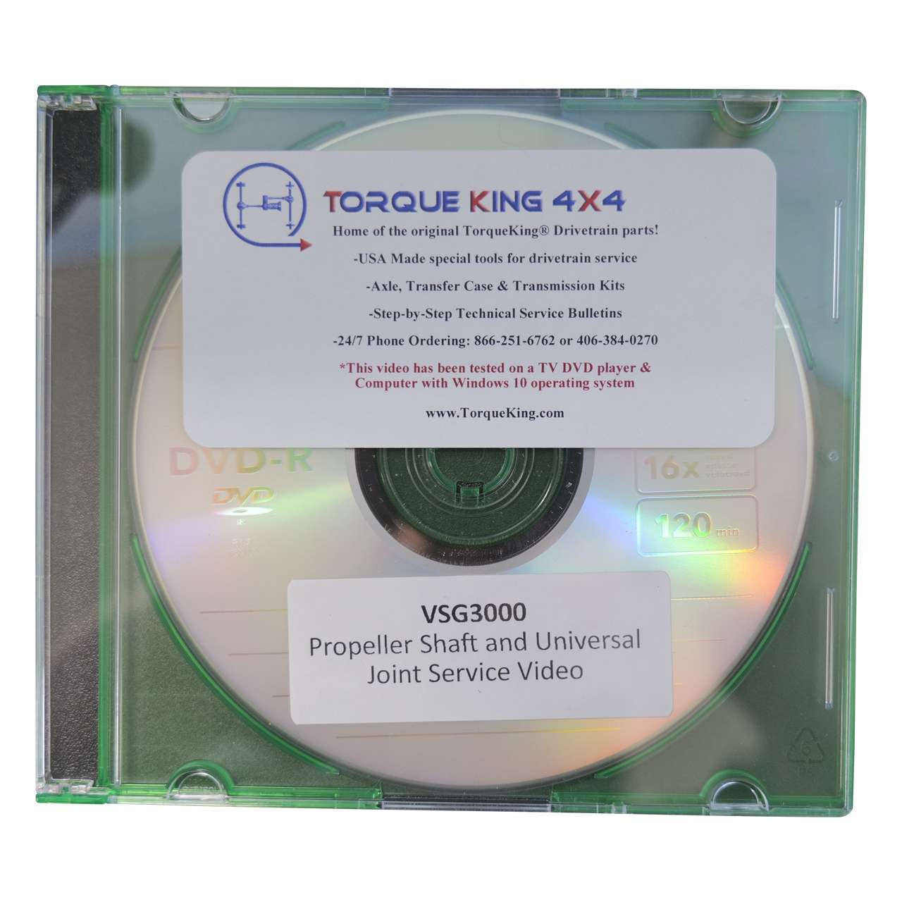 VSG3000 Propeller Shaft and Universal Joint Service DVD Video Torque King 4x4