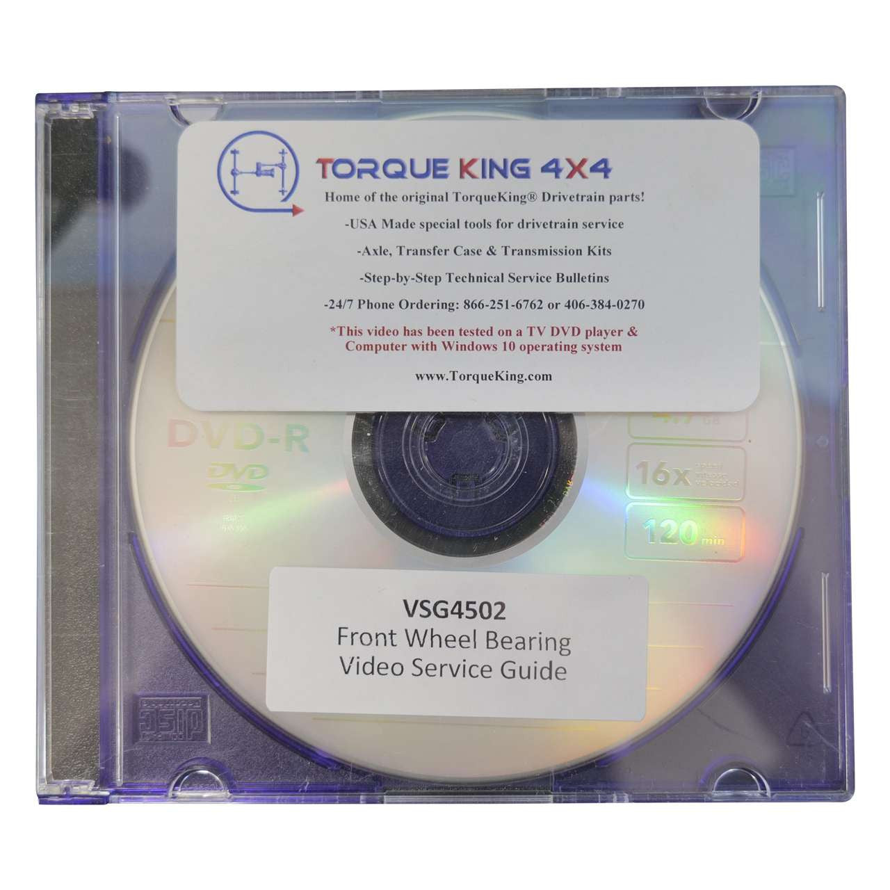 VSG4502 Front Wheel Bearing Service DVD Video Torque King 4x4