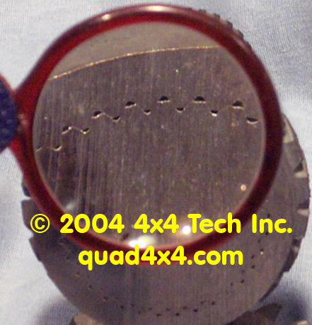 Cross-section of 5th gear pressed on mainshaft splines