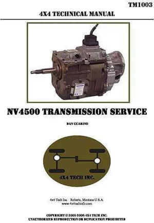 1991-2007 Dodge Ram and GM New Venture NV4500 Rebuild Manual TM1003