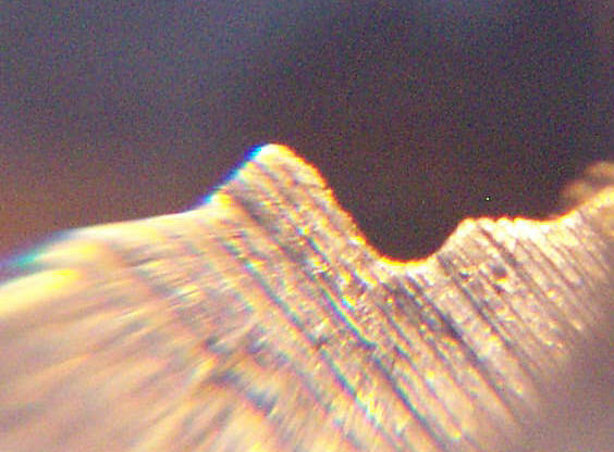 Typical wear found on a factory shaft or press fit full spline shaft